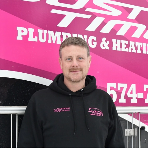 Justin, owner of Justin Time Plumbing & Heating in Plymouth, IN
